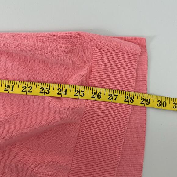 Talbots Sweater Womens Large Pink Button Cardigan Stretch Office Casual Vneck - Picture 11 of 15